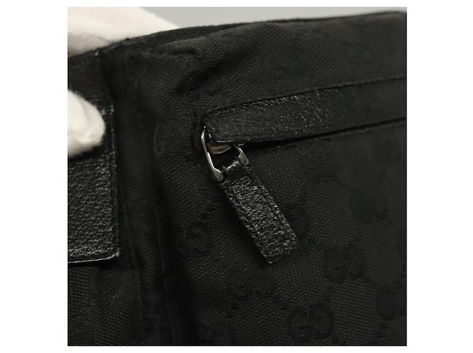 Borsa a vita GG Canvas Gucci Nera Argento 28566 Auth yk19002 Nero - vista 17