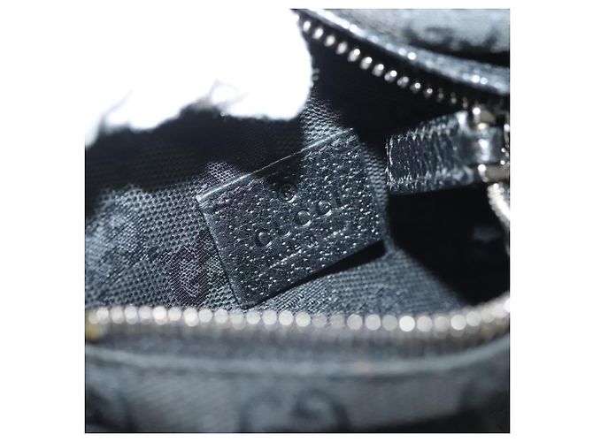 Borsa a vita GG Canvas Gucci Nera Argento 28566 Auth yk19002 Nero - vista 19