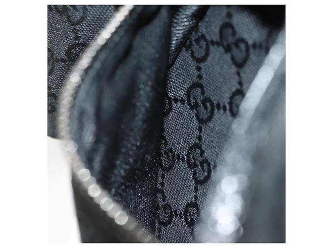 Borsa a vita GG Canvas Gucci Nera Argento 28566 Auth yk19002 Nero - vista 22