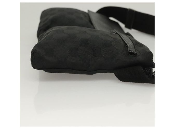 Borsa a vita GG Canvas Gucci Nera Argento 28566 Auth yk19002 Nero - vista 3