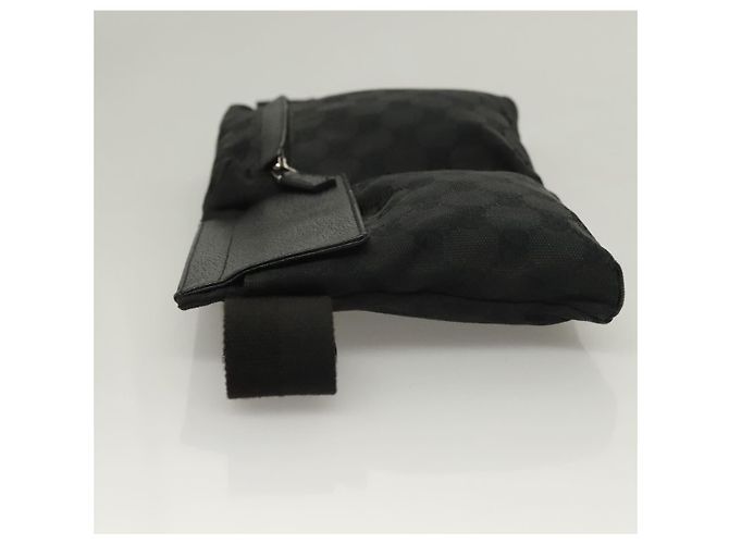 Borsa a vita GG Canvas Gucci Nera Argento 28566 Auth yk19002 Nero - vista 4