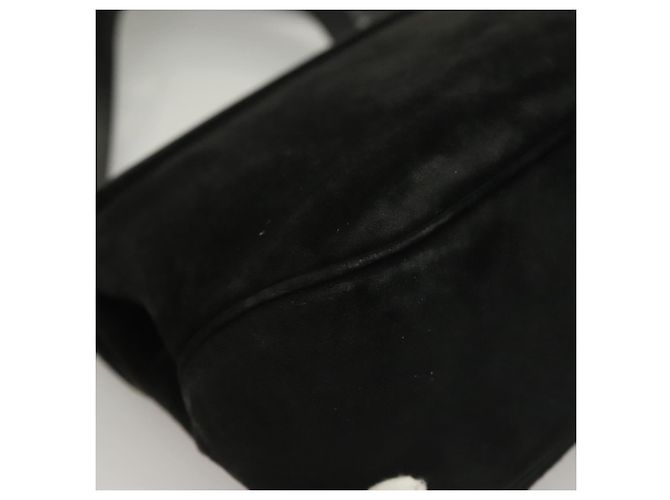 Borsa a mano Salvatore Ferragamo in suede nero argento Auth sw1146 - vista 17