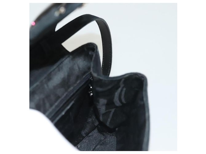 Borsa a mano Salvatore Ferragamo in suede nero argento Auth sw1146 - vista 21