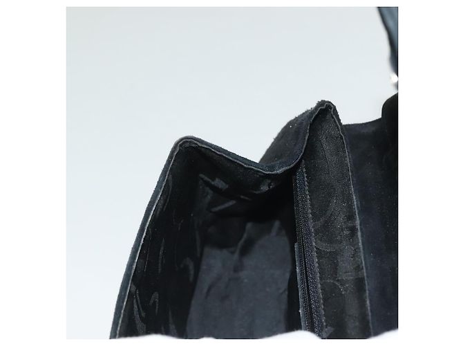 Borsa a mano Salvatore Ferragamo in suede nero argento Auth sw1146 - vista 22