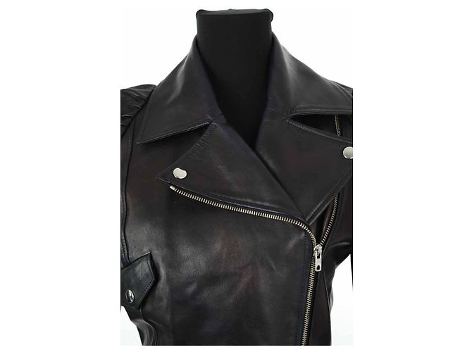 Jitrois Schwarzer Leder-Trenchcoat - Ansicht 2