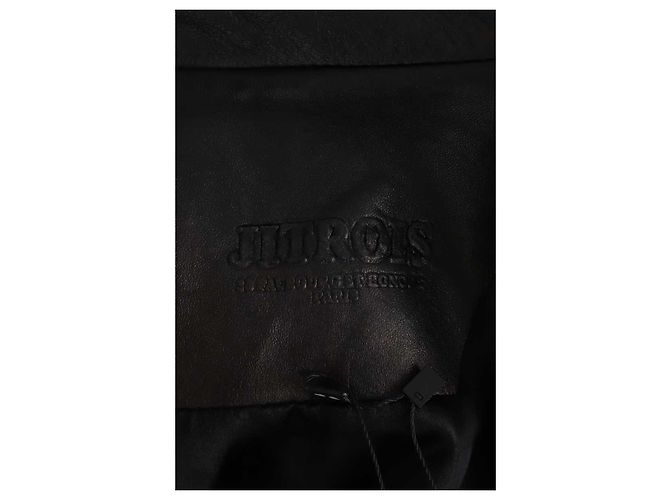 Jitrois Schwarzer Leder-Trenchcoat - Ansicht 5