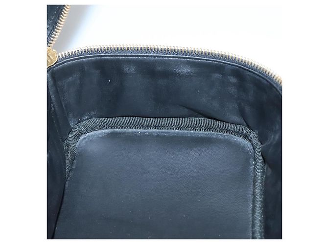 CHANEL Pochette Vanity Pelle verniciata Nera Oro CC Auth 136084 Nero D'oro - vista 15