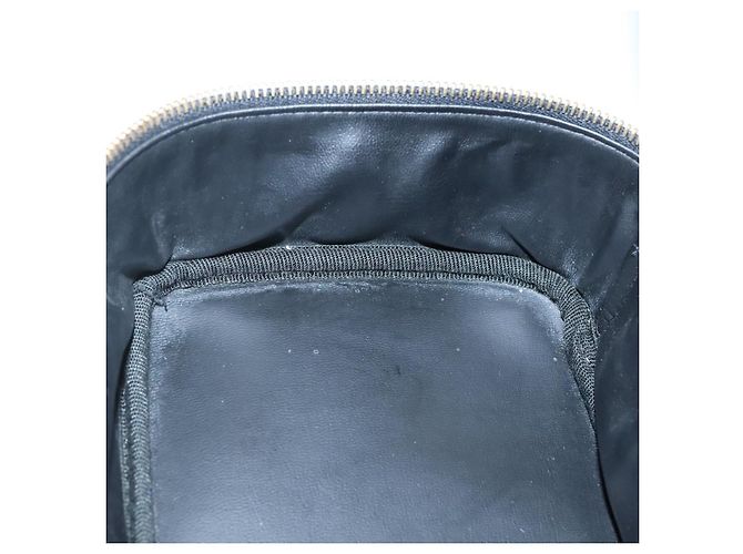 CHANEL Pochette Vanity Pelle verniciata Nera Oro CC Auth 136084 Nero D'oro - vista 16