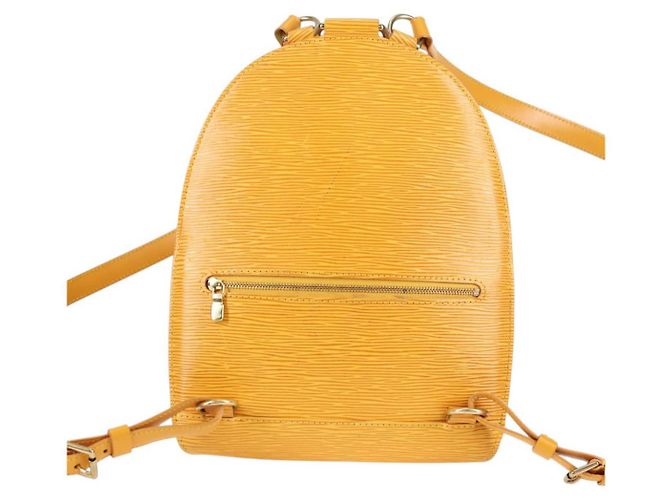 LOUIS VUITTON Mochila Epi Mabillon Amarela M52239 LV Auth BA3913 Amarelo - vista 2