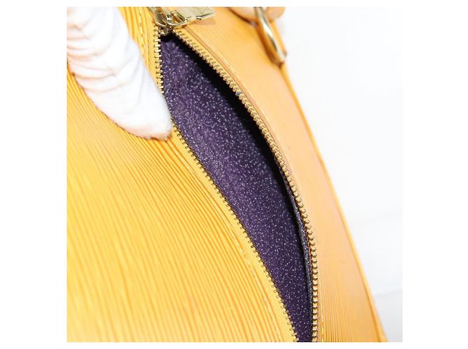 LOUIS VUITTON Mochila Epi Mabillon Amarela M52239 LV Auth BA3913 Amarelo - vista 8