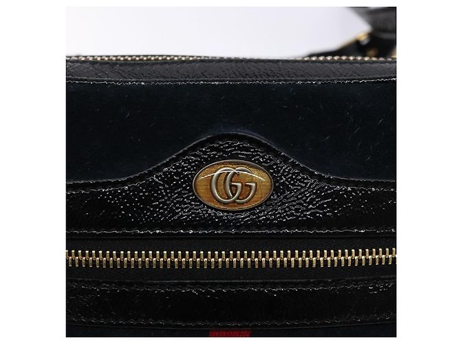 Borsa a Spalla Gucci Sherry Line in Camoscio Blu Navy Oro 517350 Auth sw1285 D'oro - vista 17