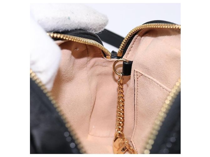 Borsa a Spalla Gucci Sherry Line in Camoscio Blu Navy Oro 517350 Auth sw1285 D'oro - vista 20
