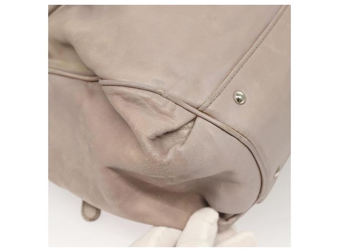 Borsa a mano in pelle Gancini Salvatore Ferragamo 2 in 1 Viola Argento Auth 134695 Porpora - vista 16