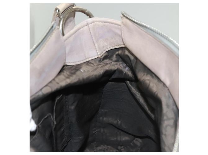 Borsa a mano in pelle Gancini Salvatore Ferragamo 2 in 1 Viola Argento Auth 134695 Porpora - vista 22