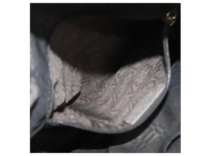 Borsa a mano in pelle Gancini Salvatore Ferragamo 2 in 1 Viola Argento Auth 134695 Porpora - vista 23