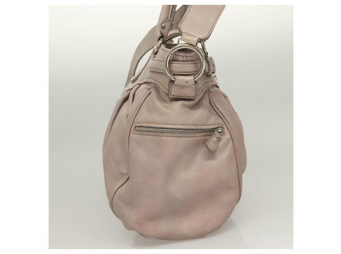 Borsa a mano in pelle Gancini Salvatore Ferragamo 2 in 1 Viola Argento Auth 134695 Porpora - vista 4