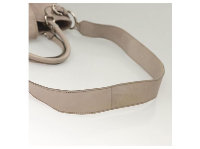 Borsa a mano in pelle Gancini Salvatore Ferragamo 2 in 1 Viola Argento Auth 134695 Porpora - vista 9