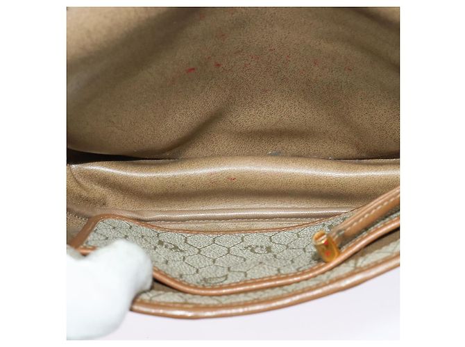 Christian Dior Borsa a spalla in tela a nido d'ape PVC beige oro Auth ar13702 D'oro - vista 11