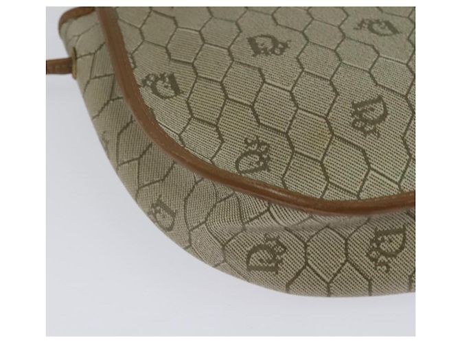 Christian Dior Borsa a spalla in tela a nido d'ape PVC beige oro Auth ar13702 D'oro - vista 15