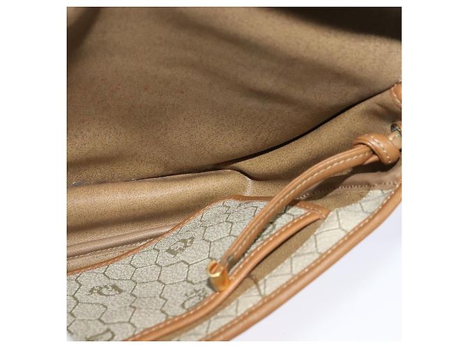Christian Dior Borsa a spalla in tela a nido d'ape PVC beige oro Auth ar13702 D'oro - vista 19