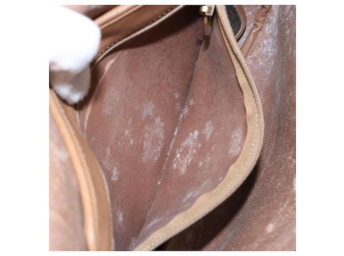 Borsa a spalla in tela a nido d'ape PVC nera e oro Christian Dior Auth 134233 Nero D'oro - vista 12
