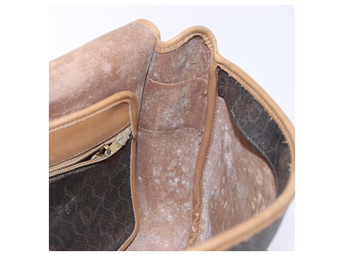 Borsa a spalla in tela a nido d'ape PVC nera e oro Christian Dior Auth 134233 Nero D'oro - vista 20