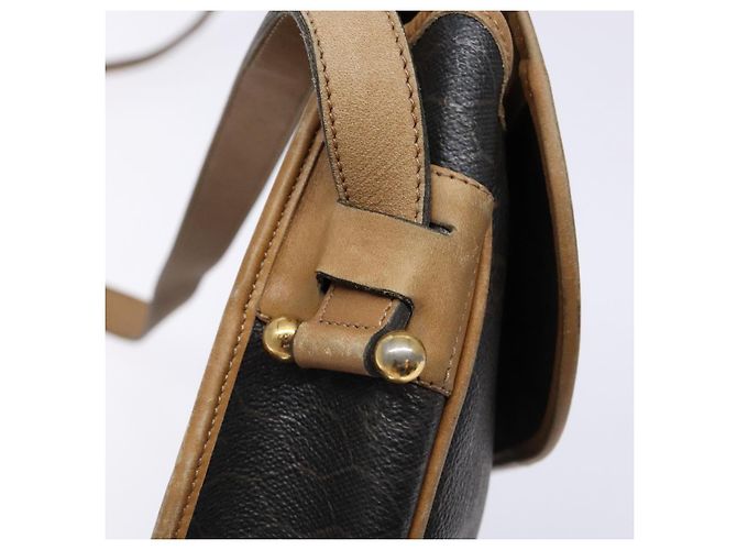 Borsa a spalla in tela a nido d'ape PVC nera e oro Christian Dior Auth 134233 Nero D'oro - vista 9
