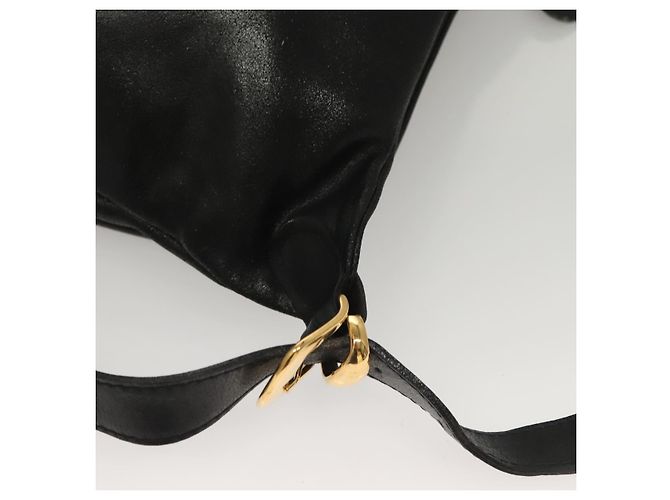 Zaino in pelle nera e oro Gianni Versace Auth am8724 Nero D'oro - vista 17