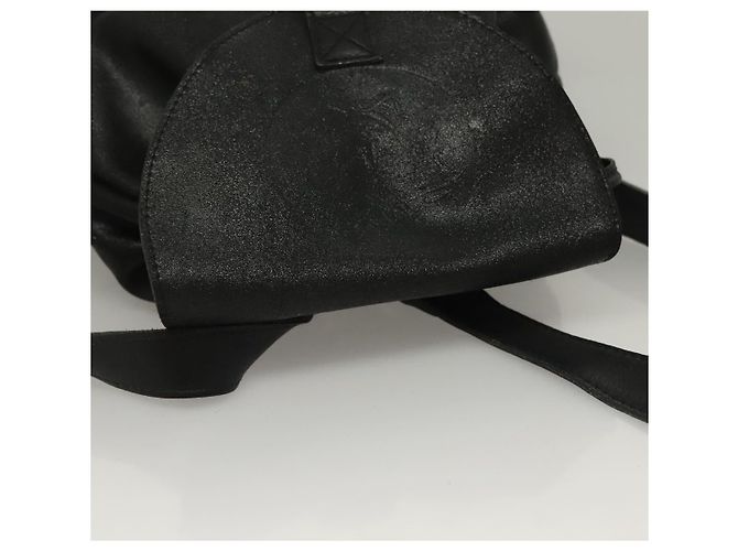 Zaino in pelle nera e oro Gianni Versace Auth am8724 Nero D'oro - vista 6