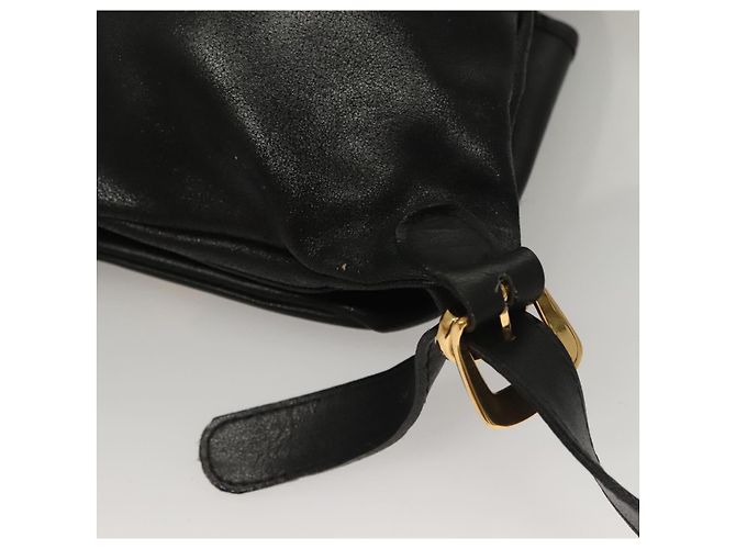Zaino in pelle nera e oro Gianni Versace Auth am8724 Nero D'oro - vista 8