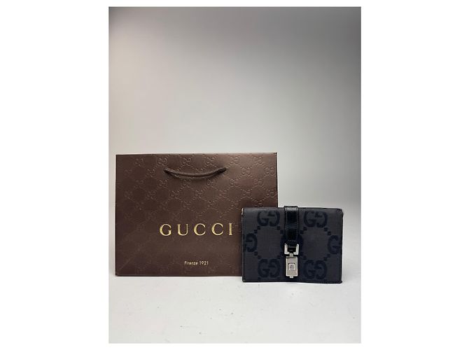 Vintage Gucci Monogram Jackie Kartenhalter schwarz - Ansicht 11