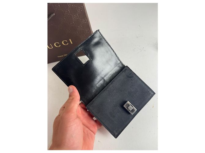 Vintage Gucci Monogram Jackie Kartenhalter schwarz - Ansicht 5