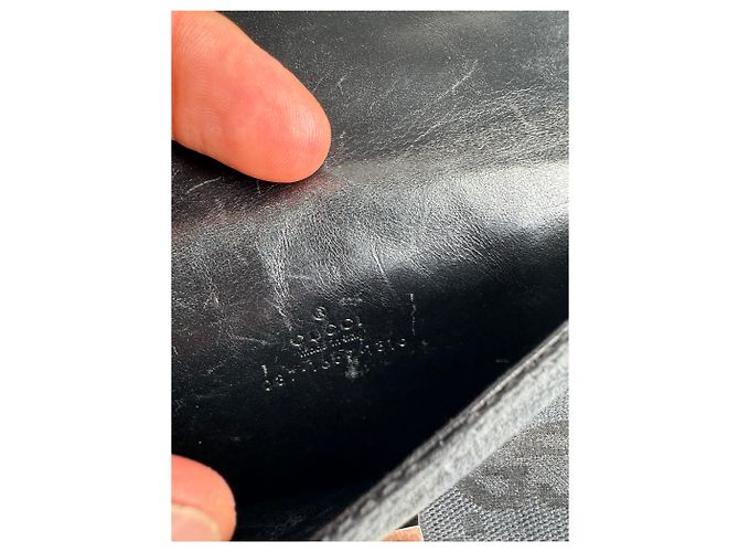 Vintage Gucci Monogram Jackie Kartenhalter schwarz - Ansicht 6