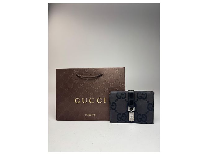 Vintage Gucci Monogram Jackie Kartenhalter schwarz - Ansicht 8