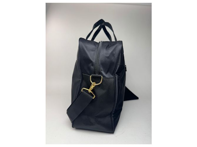 Borsa duffel in cotone 2Way Courreges Paris vintage nera Nero - vista 10