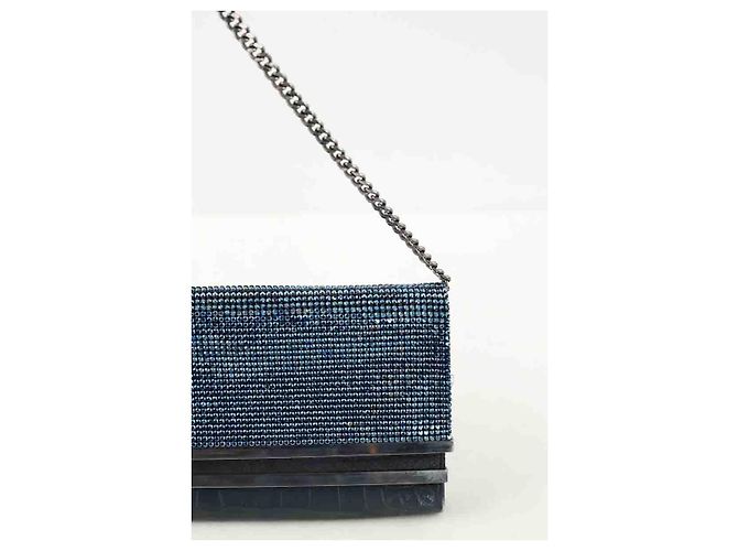 Swarovski Bolso de hombro de cuero azul - vista 2