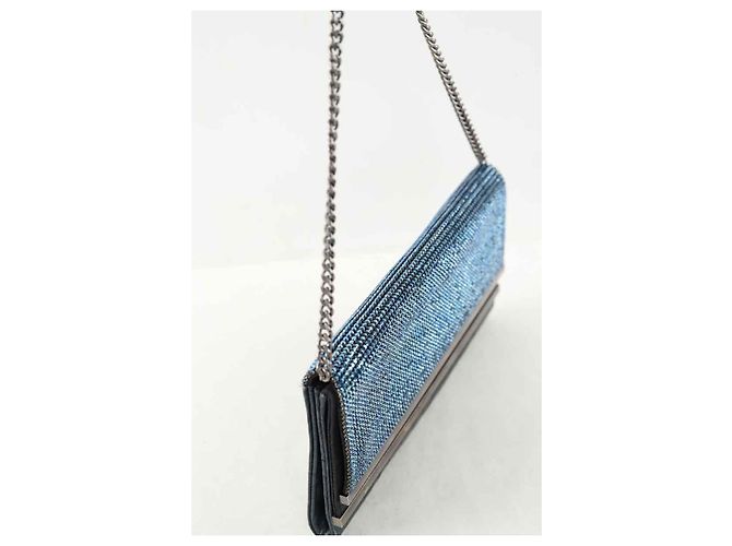 Swarovski Bolso de hombro de cuero azul - vista 3