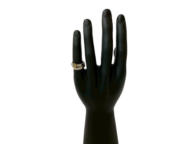 Ring Anillo Double True Hermès Plata Dorado - vista 2