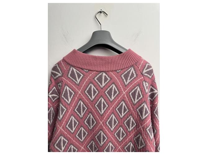 Dior X Cactus Jack CD Diamont Wollpullover Rosa Pink - Ansicht 12