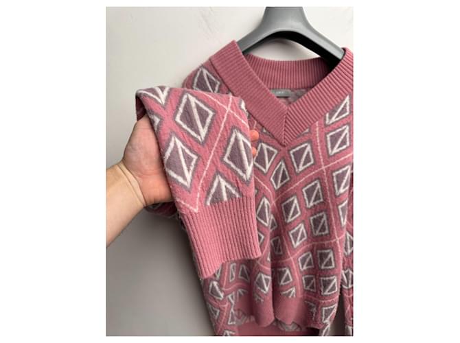 Dior X Cactus Jack CD Diamont Wollpullover Rosa Pink - Ansicht 4