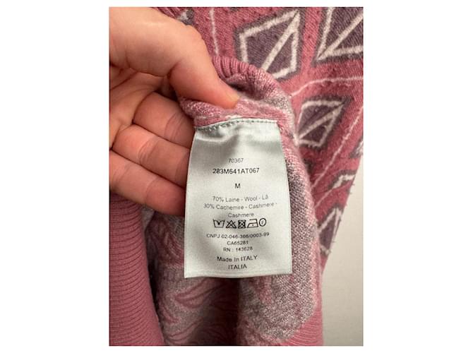 Dior X Cactus Jack CD Diamont Wollpullover Rosa Pink - Ansicht 7
