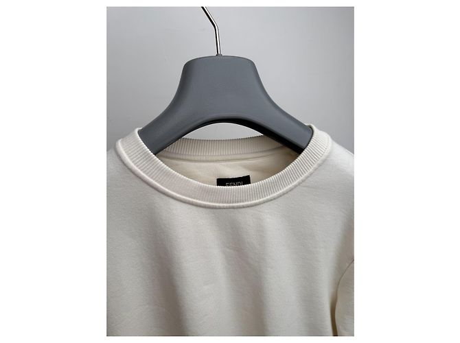 Fendi Sweatshirt Beige aus Baumwolle mit Baguette Tasche - Ansicht 2