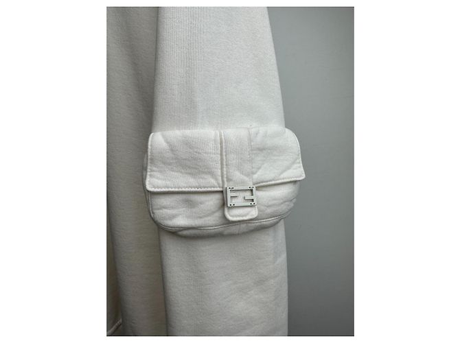 Fendi Sweatshirt Beige aus Baumwolle mit Baguette Tasche - Ansicht 4