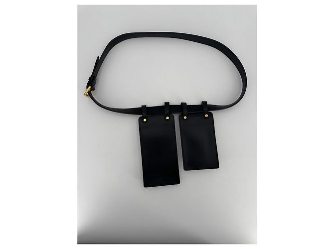 Borsa a cintura Fendi in pelle nera Nero - vista 10