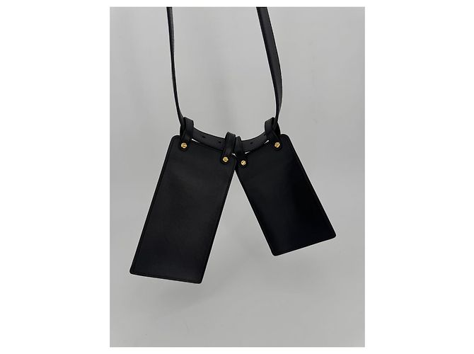Borsa a cintura Fendi in pelle nera Nero - vista 9