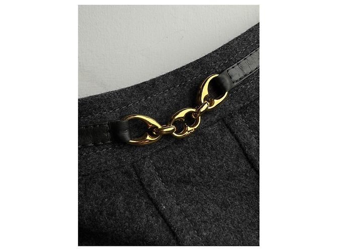 Conjunto de saia e blazer Céline em lã cinza - vista 15