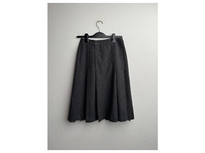 Conjunto de saia e blazer Céline em lã cinza - vista 16