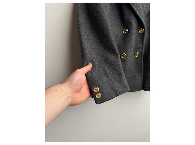 Conjunto de saia e blazer Céline em lã cinza - vista 9