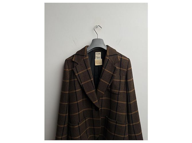 Blazer Céline de lana marrón Castaño - vista 5
