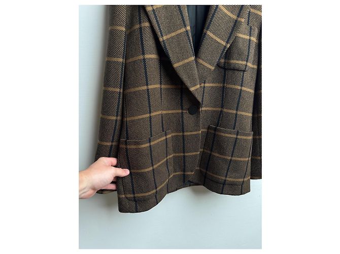 Blazer Céline de lana marrón Castaño - vista 7
